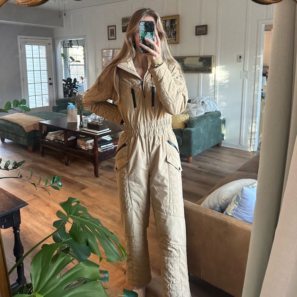 Free People FP Movement All Prepped Snow Ski Suit Soft Sun Cream